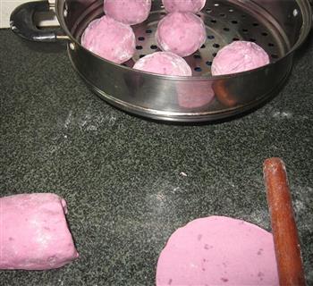 快速营养的-紫薯肉包子的做法图解4