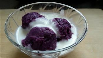 酸奶红豆紫薯球的做法图解4