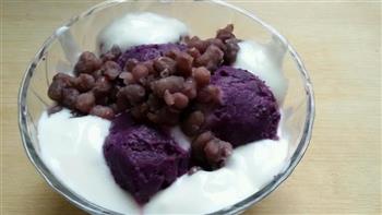 酸奶红豆紫薯球的做法图解5