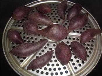 烤紫薯条的做法图解3