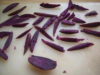 烤紫薯条的做法图解4