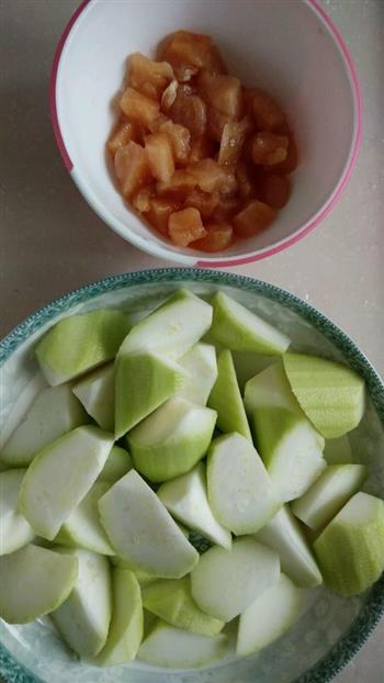 葫芦瓜炒鸡丁的做法步骤1
