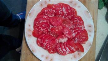超级简单美颜美容的糖拌西红柿的做法步骤3