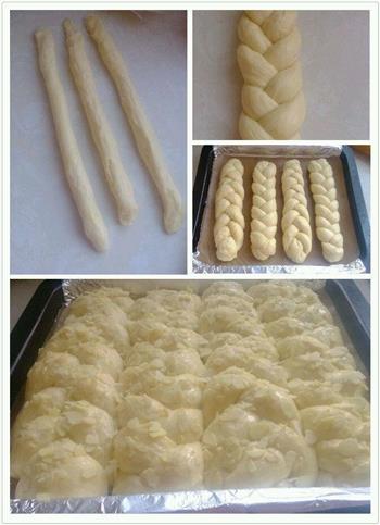 鲜奶油辫子面包的做法步骤3