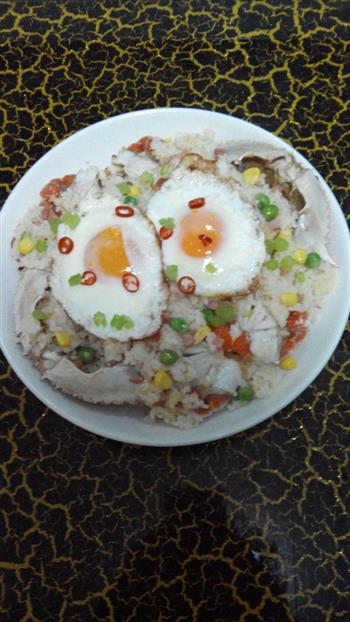 黄油螃蟹炒米饭的做法步骤1