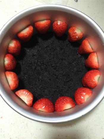 免烤草莓冻芝士蛋糕的做法图解8