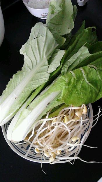 家常菜灬小白菜炒豆芽的做法步骤1