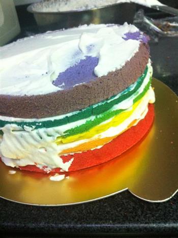 翻糖彩虹蛋糕的做法步骤5