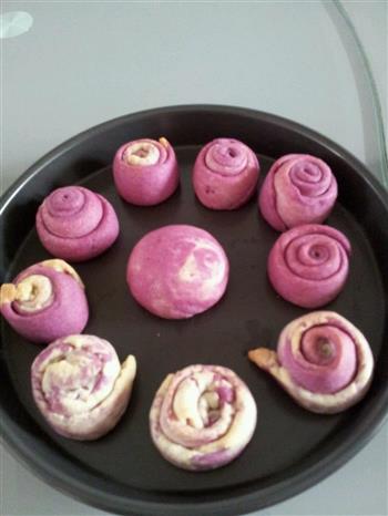 紫薯蛋黄酥，紫薯芝麻酥，紫薯冰激凌酥的做法图解3