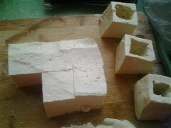 豆腐盒子蒸肉的做法图解3