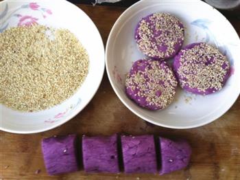 芝麻紫薯饼的做法步骤8