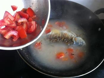 番茄鲫鱼汤的做法步骤6