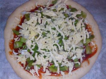 青豆火腿披萨的做法步骤10