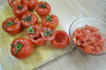 电锅菜-番茄虾仁腰果盅的做法步骤2
