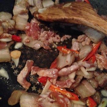 四季豆炒肉的做法步骤3