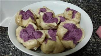 紫薯开花馒头的做法步骤5