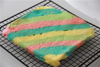 让人心情愉悦的彩虹蛋糕卷的做法步骤16