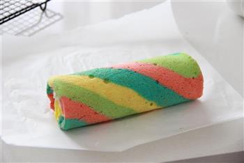 让人心情愉悦的彩虹蛋糕卷的做法步骤18