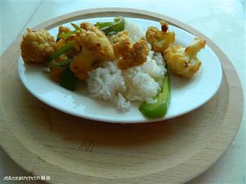配米饭贼香的-干锅菜花的做法步骤8