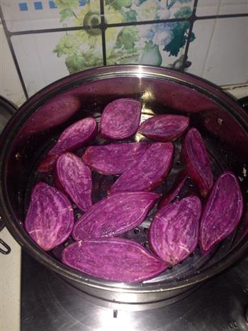 酒酿紫薯馒头的做法步骤1
