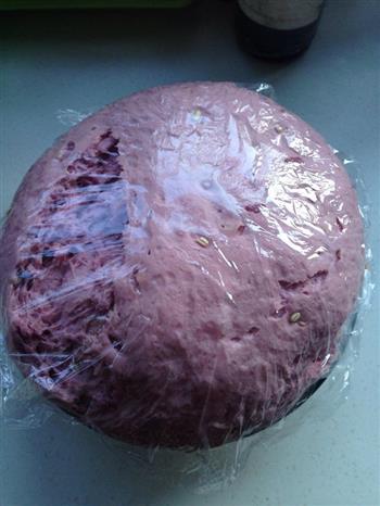 酒酿紫薯馒头的做法步骤3