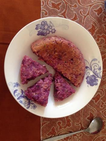 紫薯牛奶麦片糕的做法步骤5