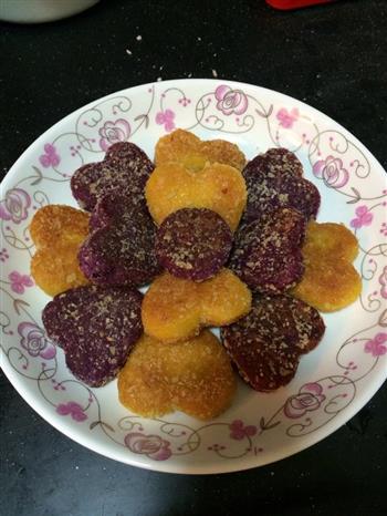 心心相印紫薯&南瓜饼的做法步骤10