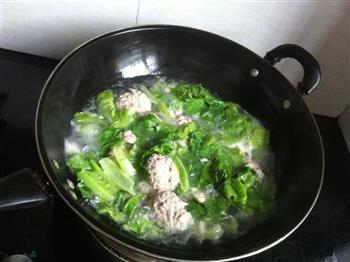 生菜豆腐肉丸汤的做法步骤4