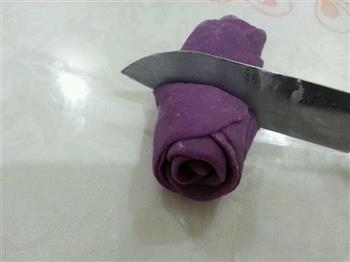 紫薯玫瑰花馒头的做法步骤15