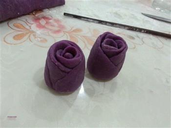 紫薯玫瑰花馒头的做法步骤16