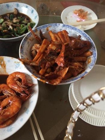 韩式螃蟹炒年糕的做法步骤2