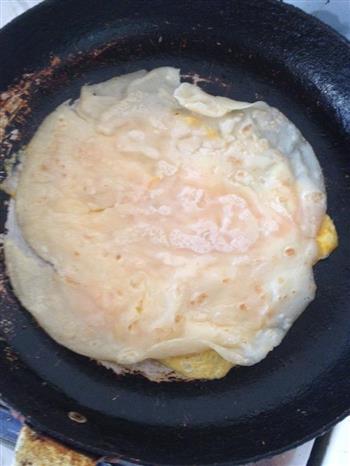 爱心早餐鸡蛋土豆丝火腿煎饼的做法步骤4