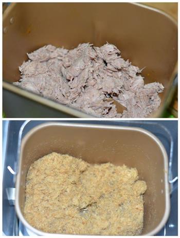 蔓越莓吐司面包&自制肉松&蓝莓酸奶的做法图解9