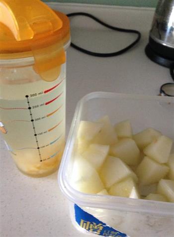 甜瓜蜂蜜柚子汁的做法步骤1