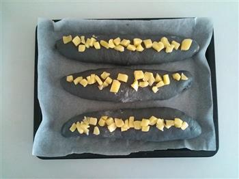 竹炭火腿起司面包的做法步骤14