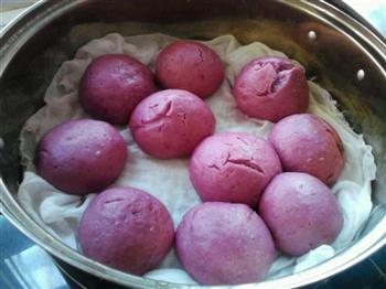 紫薯豆沙包的做法步骤12
