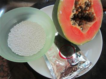 夏日清凉甜品-奶香木瓜西米露的做法步骤1