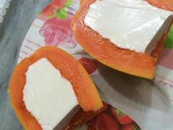消暑美容佳品—木瓜椰奶冻的做法步骤8
