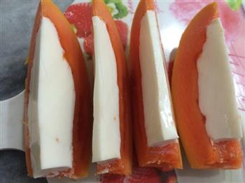 消暑美容佳品—木瓜椰奶冻的做法图解9