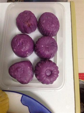 紫薯南瓜冰皮月饼的做法步骤5