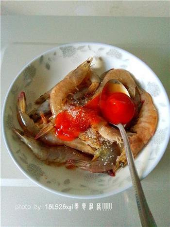 微波番茄虾的做法步骤6