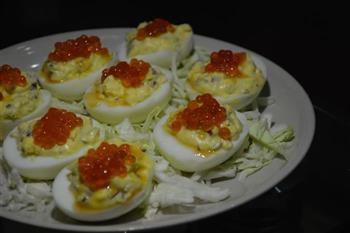 魔鬼蛋—鱼籽酱鸡蛋沙拉的做法步骤6