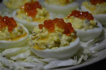 魔鬼蛋—鱼籽酱鸡蛋沙拉的做法步骤7