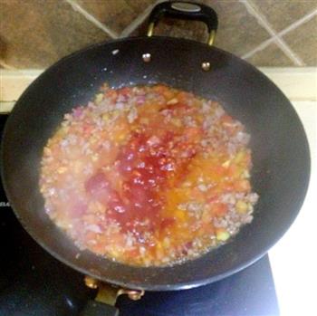 番茄蘑菇肉酱意面的做法图解6