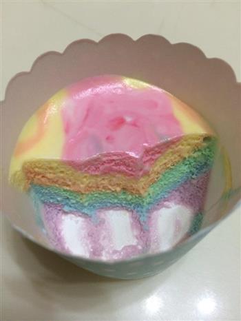 彩虹慕斯蛋糕的做法步骤19