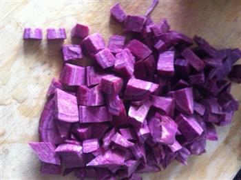 紫薯玫瑰馒头的做法图解5