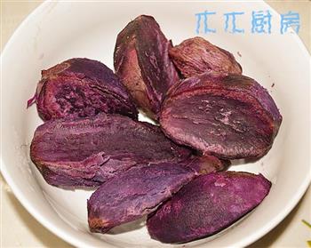 梦幻紫色的健康味道-紫薯芝麻饼的做法步骤1