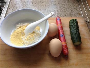 火腿鸡蛋卷饼的做法步骤1