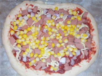 玉米火腿披萨的做法图解9