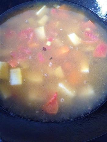 土豆萝卜胡萝卜加西红柿炖牛肉的做法步骤3